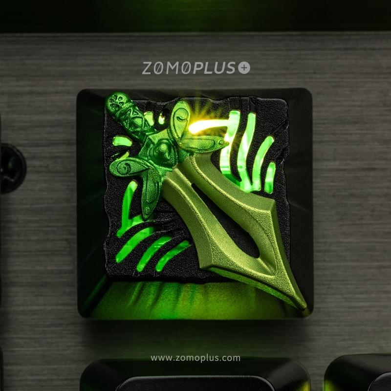 ZOMO PLUS Geekmaker Dota2 Butterfly Aluminium Backlit Keycap - أكسسوار لوحة مفاتيح